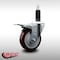 Service Caster 4'' SS Maroon Poly Swivel 1-1/8'' Expanding Stem Caster Total Lock Brake SCC-SSEXTTL20S414-PPUB-MRN-118 - alternate 3